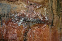 Aborigine-Zeichnung im Kakadu NP